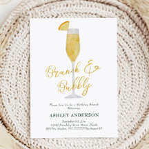 Brunch och Bubly Mimosa Cocktail-Födelsedagsfest