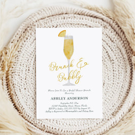 Brunch och Bubly Mimosa Cocktail-Möhippa Inbjudningar