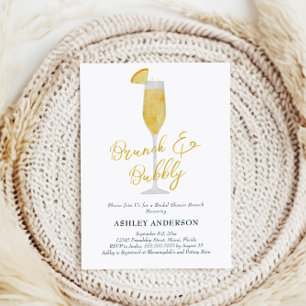 Brunch och Bubly Mimosa Cocktail-Möhippa Inbjudningar
