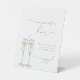 Brunch och Bubly Mimosa Pub Sign