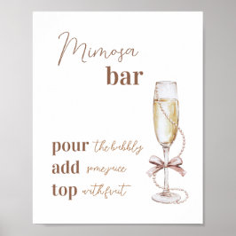 Brunch och Bubly Mimosa Pub Sign 8x10 Poster