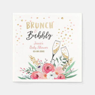 Brunch och Bubly Möhippa Papper Napkins Rosa Pappersservett