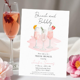 Brunch och Bubly | Rosa Cocktails Möhippa Inbjudningar