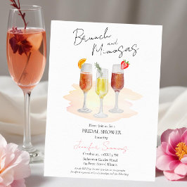 Brunch och Mimosas | Cocktail Bröllopsfest för bru Inbjudningar