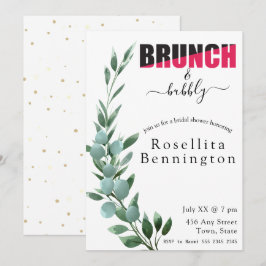 Brunch och Möhippa av bubbeleukalyptus Inbjudningar