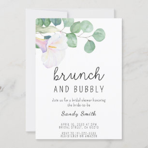 Brunch och möhippa av bubblor inbjudningar