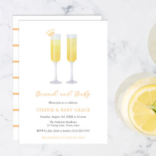 Brunch och små Mimosas Barnkalas Sipsalong och vis Inbjudningar