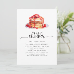 Brunch Pancake Baby Shower-inbjudan Inbjudningar