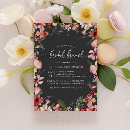 Brunch Shower för Modern Boho Botanical Blommigt M Inbjudningar