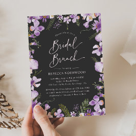 Brunch Shower för Modern Lavender Blommigt Möhippa Inbjudningar