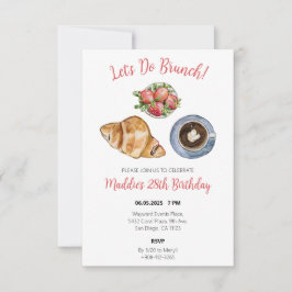 Brunch Thned Födelsedagsfest Inbjudan