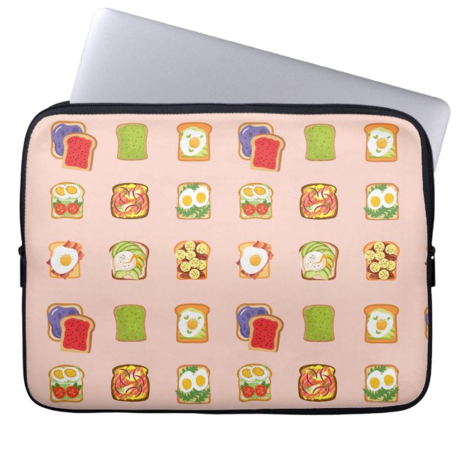 Brunch Toast Laptop Fodral (Framsidan)