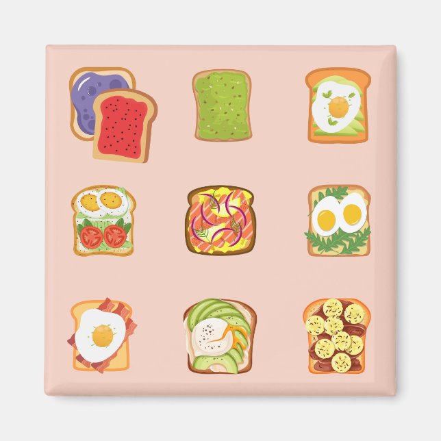 Brunch Toast Magnet (Framsidan)