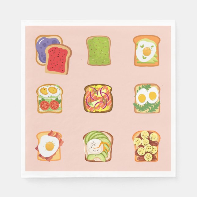 Brunch Toast Pappersservett (Framsidan)