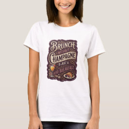 BRUNCH UTAN CHAMPAGNE ÄR BARA EN SORGSET FRUKOST v T Shirt