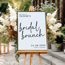 Brunch Välkommen till Black & White Minimalist Möh Poster