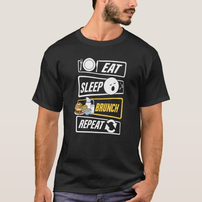 Brunchidéer Matrecept Mimosa Frukost Söndag T Shirt (Framsida)