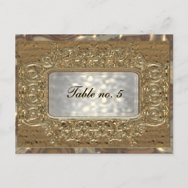 Brunchild Victorian Bordsnummer Card (Framsida)