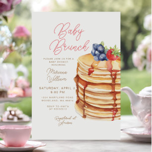 Brunchinbjudan till babybabyskor för frukt inbjudningar