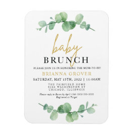 Brunchinbjudan till Eucalyptus Baby Shower Magnet