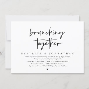 Brunching Together, Bröllop Elopement Brunch Inbjudningar