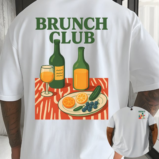 Brunchklubb Retro Minimalist Matmatador T Shirt (Skapare uppladdad)