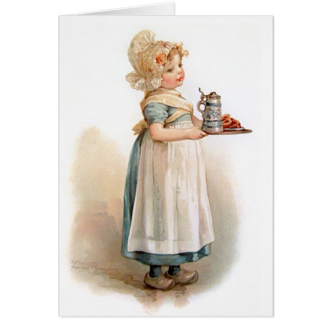 Brundage: En Knickerbocker Maid Hälsningskort (Framsidan)