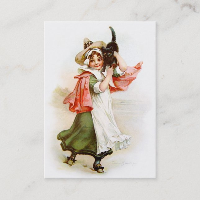 Brundage: Lite Salem häxa Visitkort (Framsida)