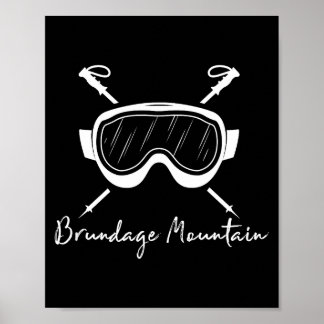 Brundage mountain idaho skidok skyddsglas skidåkar poster