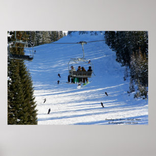 Brundage skidar semesterorten, McCall, Idaho Poster