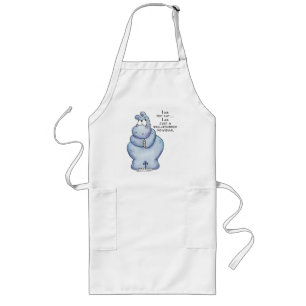 Brundöende Hippo-Blue Hippopotamus Långt Förkläde