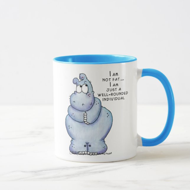 Brundöende Hippo-Blue Hippopotamus Mugg (Höger)