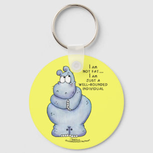 Brundöende Hippo-Blue Hippopotamus Nyckelring