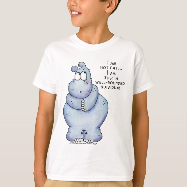 Brundöende Hippo-Blue Hippopotamus Tröja (Framsida)