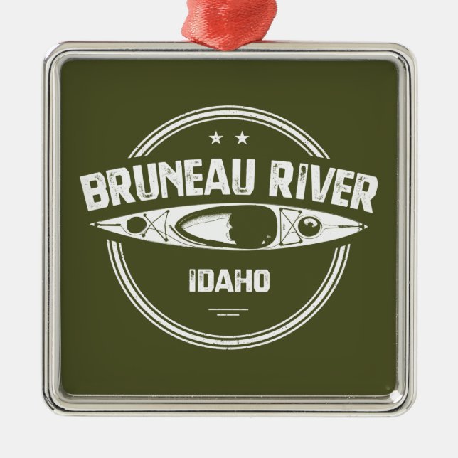 Bruneau River Idaho Kayaking Julgransprydnad Metall (Framsidan)