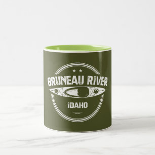 Bruneau River Idaho Kayaking Två-Tonad Mugg