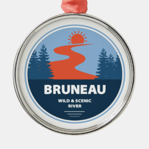 Bruneau Vild och Scenen River Idaho Julgransprydnad Metall