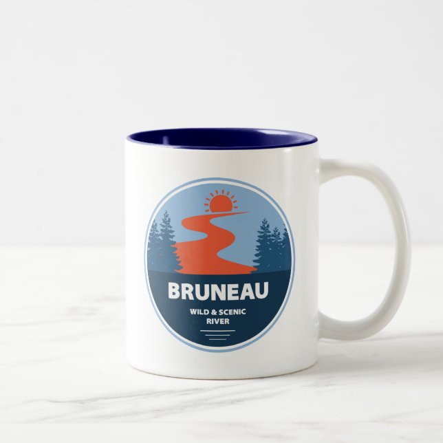 Bruneau Vild och Scenen River Idaho Två-Tonad Mugg (Höger)