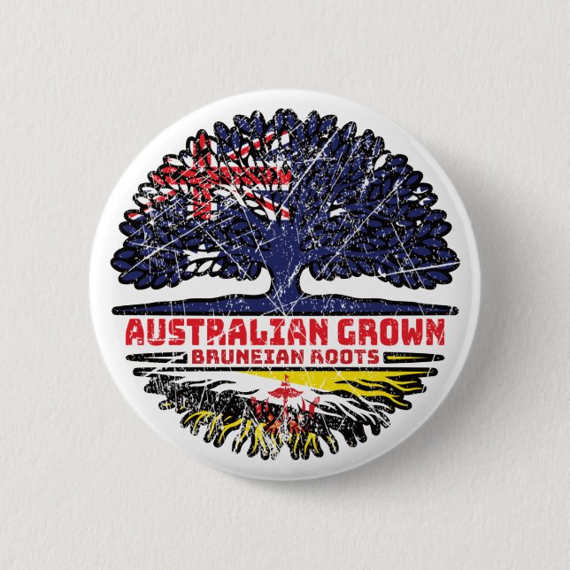 Brunei Bruneian Australian Australian Träd Roots Knapp (Framsida)