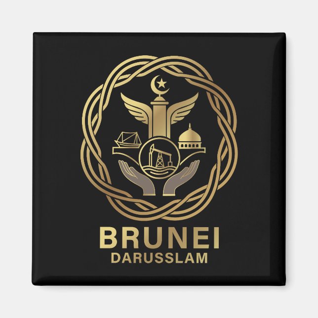 Brunei Darusslam Sydostasien Magnet (Framsidan)