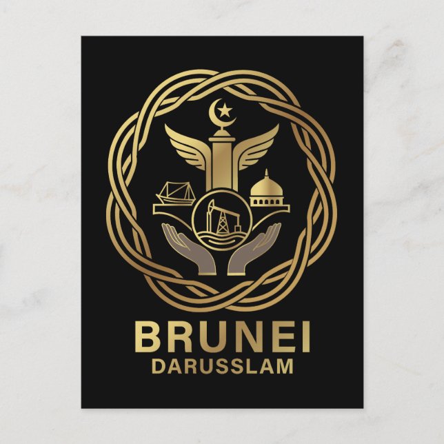 Brunei Darusslam Sydostasien Vykort (Framsida)