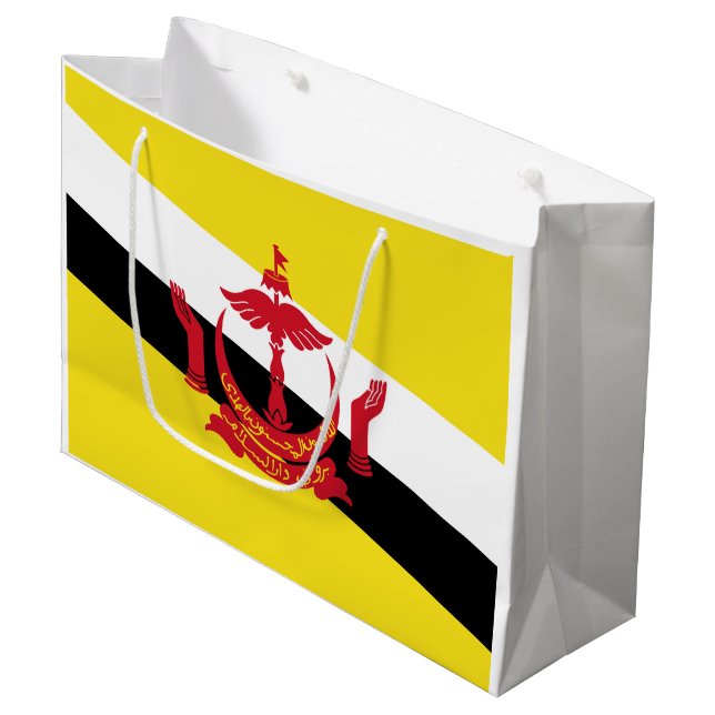 Brunei flagga (Framsidan Vinklad)