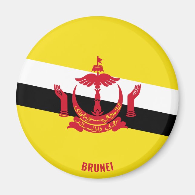 Brunei Flagga Charming Patriotic Magnet (Framsidan)