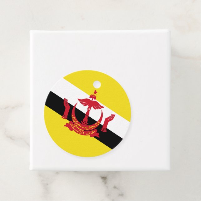 Brunei flagga gåvor etiketter (På plats)