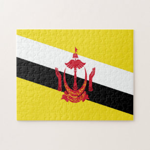 Brunei Flagga Jigszle Puzzle Pussel