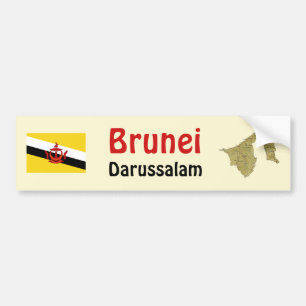Brunei Flagga + Kart Dekal
