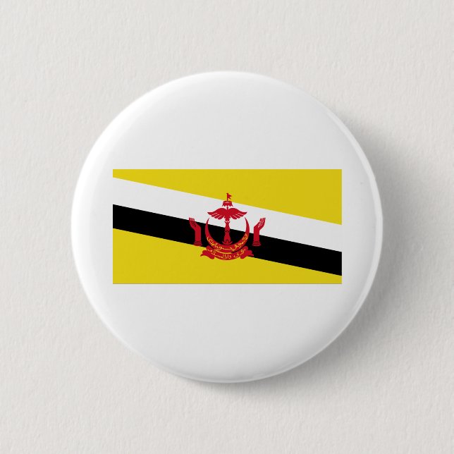 Brunei Flagga Knapp (Framsida)