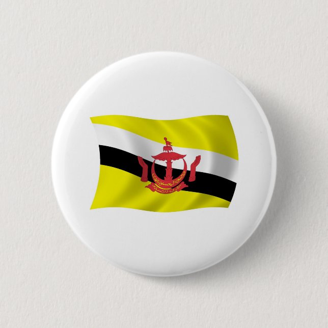 Brunei Flagga Knapp (Framsida)