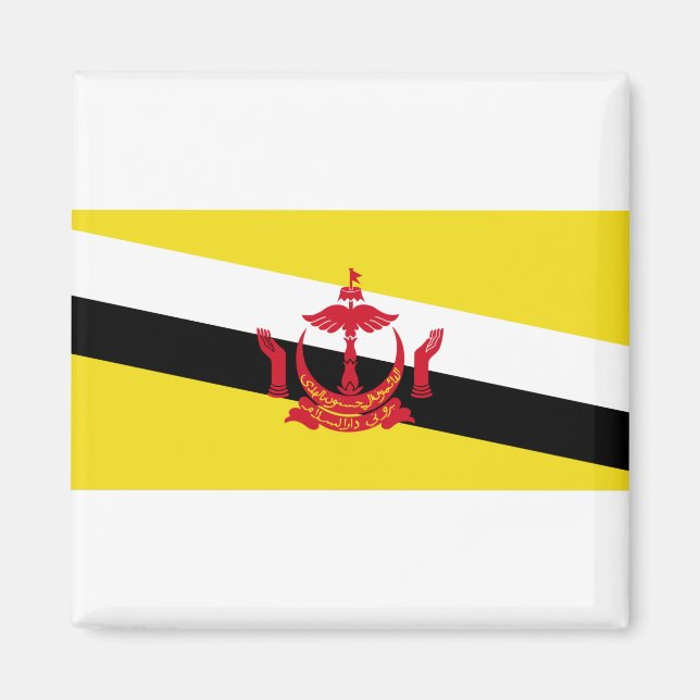 Brunei Flagga Magnet (Framsidan)