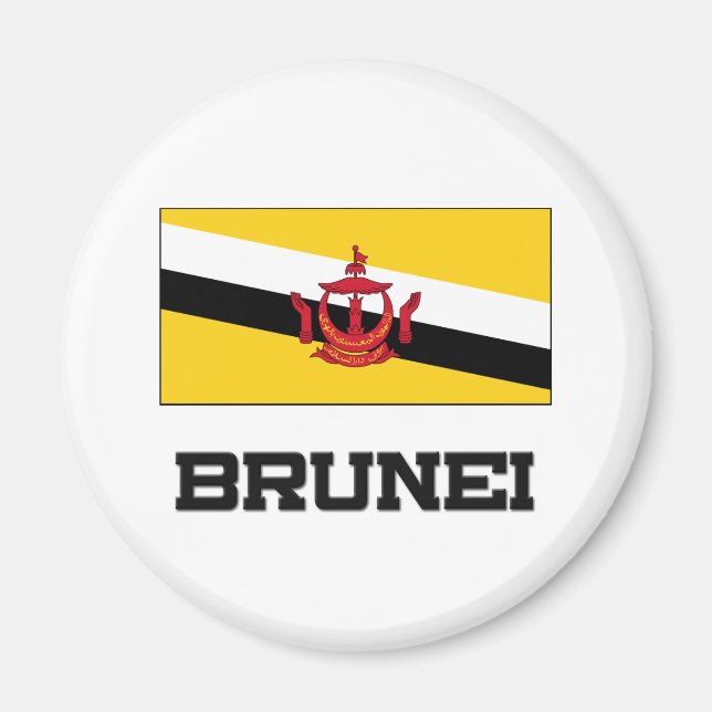 Brunei Flagga Magnet (Framsidan)